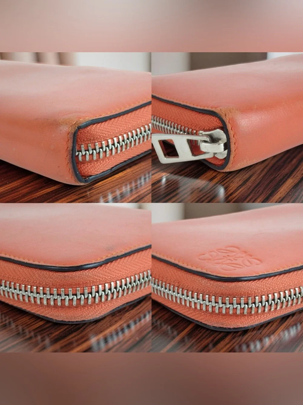 Loewe Anagram Leather Zip Around Wallet 🤩🧡